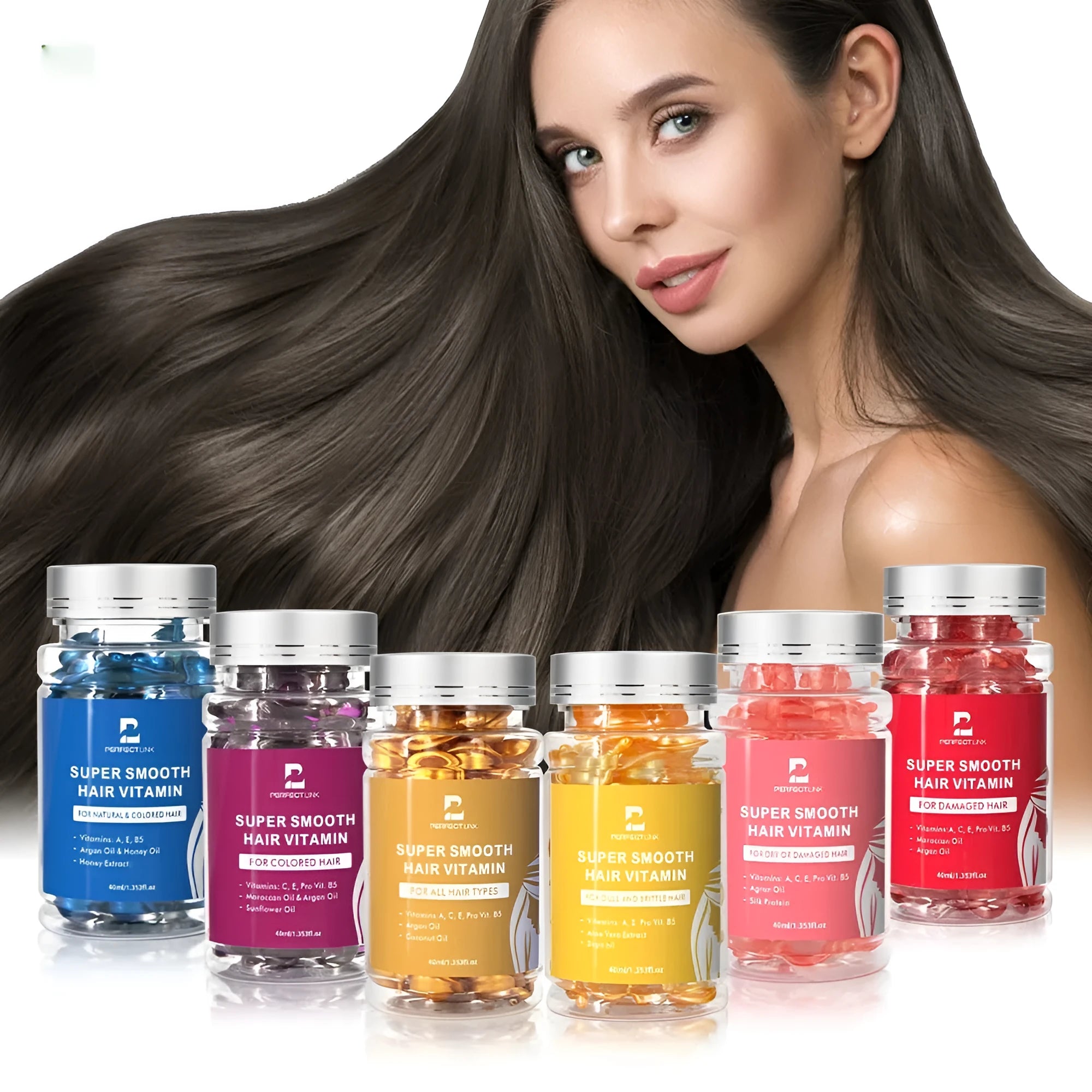 Hair care essential oil in 40ml plastic bottle with vitamin nuts oil formula for frizzy hair