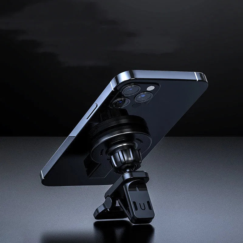 White foldable magnetic wireless charger showing dual charging coils and compact folded dimensions