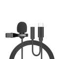 Wired lavalier lapel microphone with 3.5mm plug for iPhone and mobile device recording