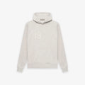 Blank heavyweight cotton raglan hoodie in Charcoal Gray with 3D patch pocket, loose fit pullover style