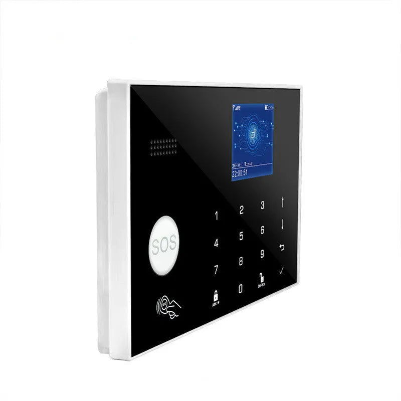 WiFi GSM touch button household burglar alarm host with telephone alert system