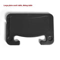 Black foldable car steering wheel tray with laptop and cup holder on ABS plastic stand