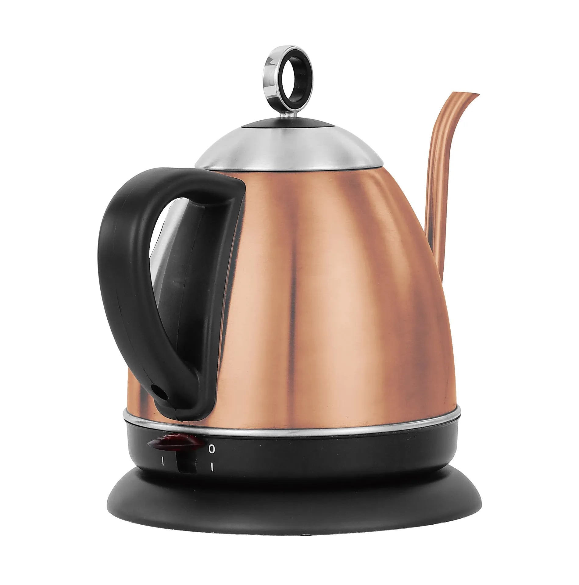 Full-automatic constant temperature stainless steel kettle in gold colour with touch controls