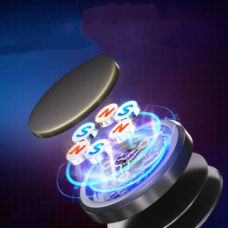 Obsidian Black alloy magnetic adsorption centripetal force mobile phone holder with magnetic disks