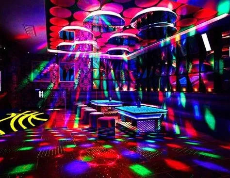 Black or white LED laser magic fan with remote control for stage and party lighting