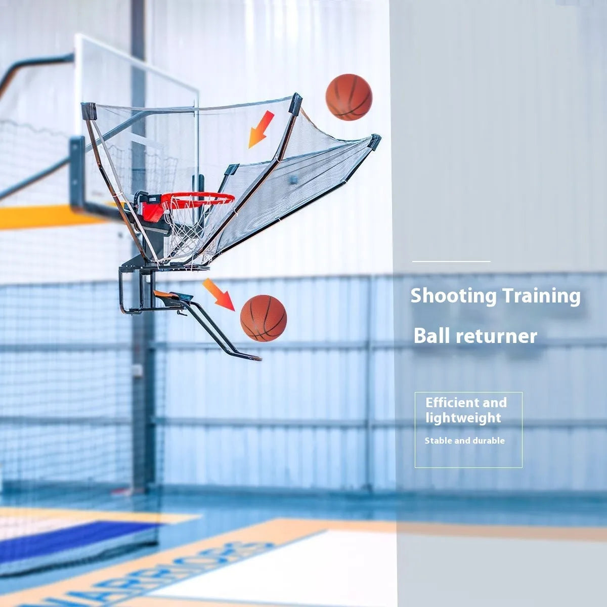 Second generation basketball training ball return machine with automatic ball return function