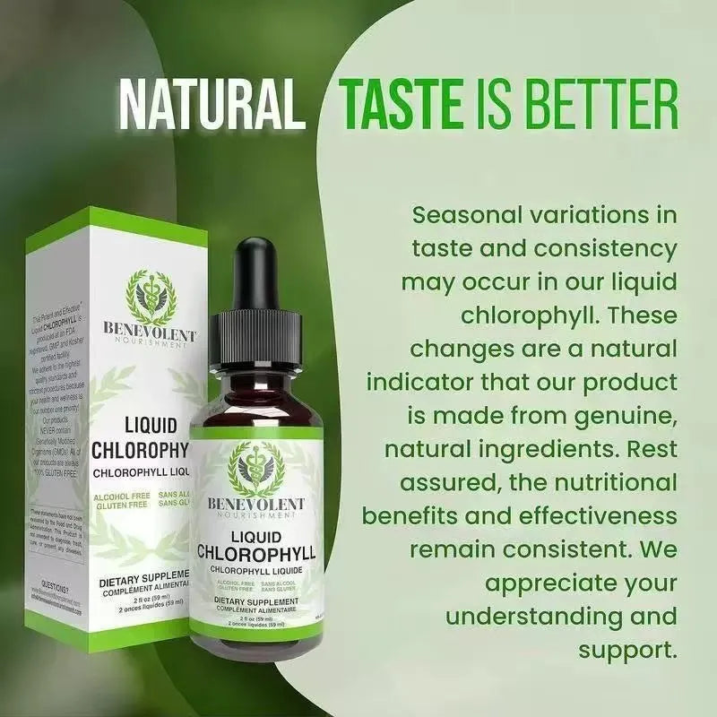 60ml bottle of natural body odour intestinal care liquid chlorophyll drops for adult supplementation
