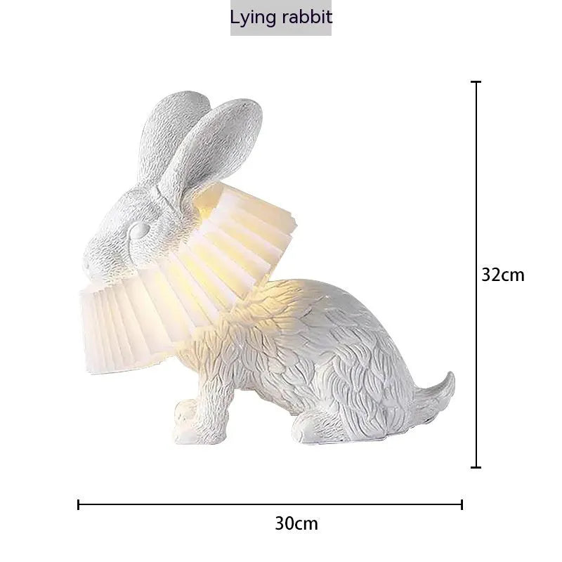 Custom modern bedroom table lamp with British Standard plug in white or black rabbit finish.