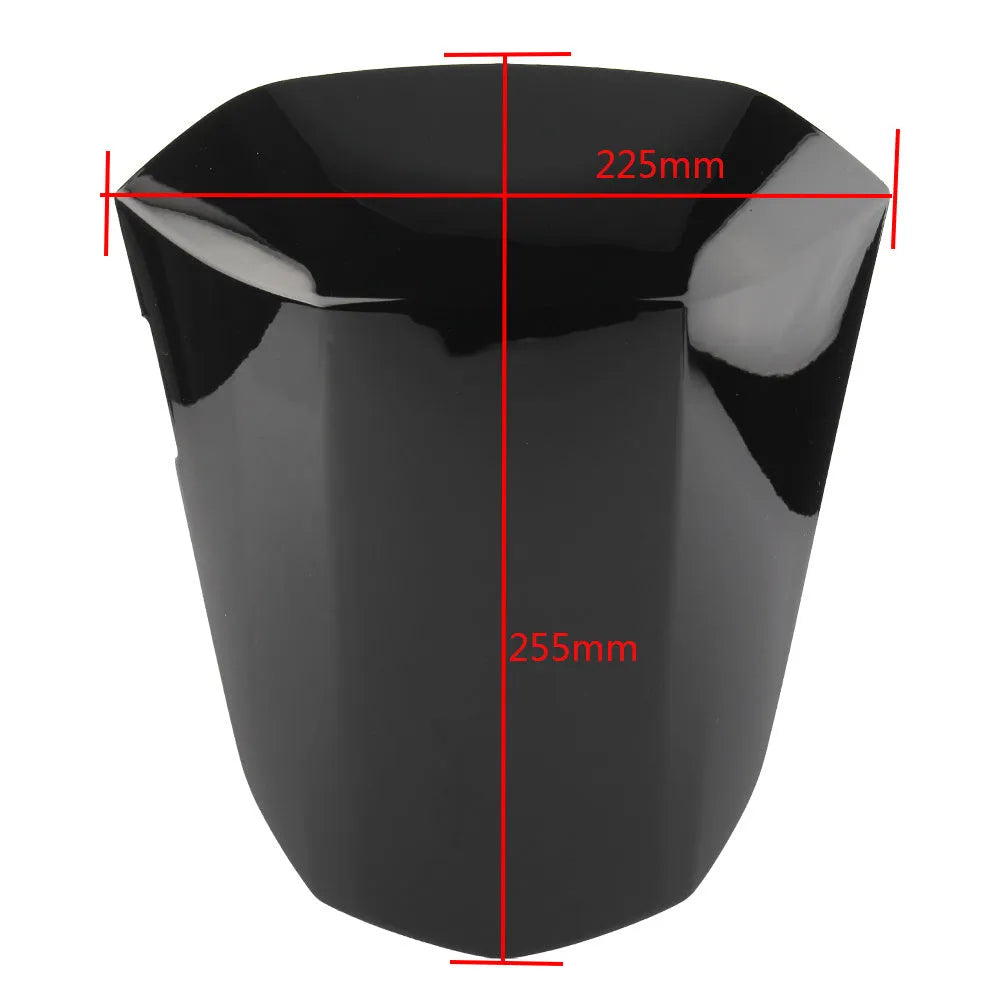 GSXR1000 motorcycle rear cowl seat cover in ABS plastic shown in black colour