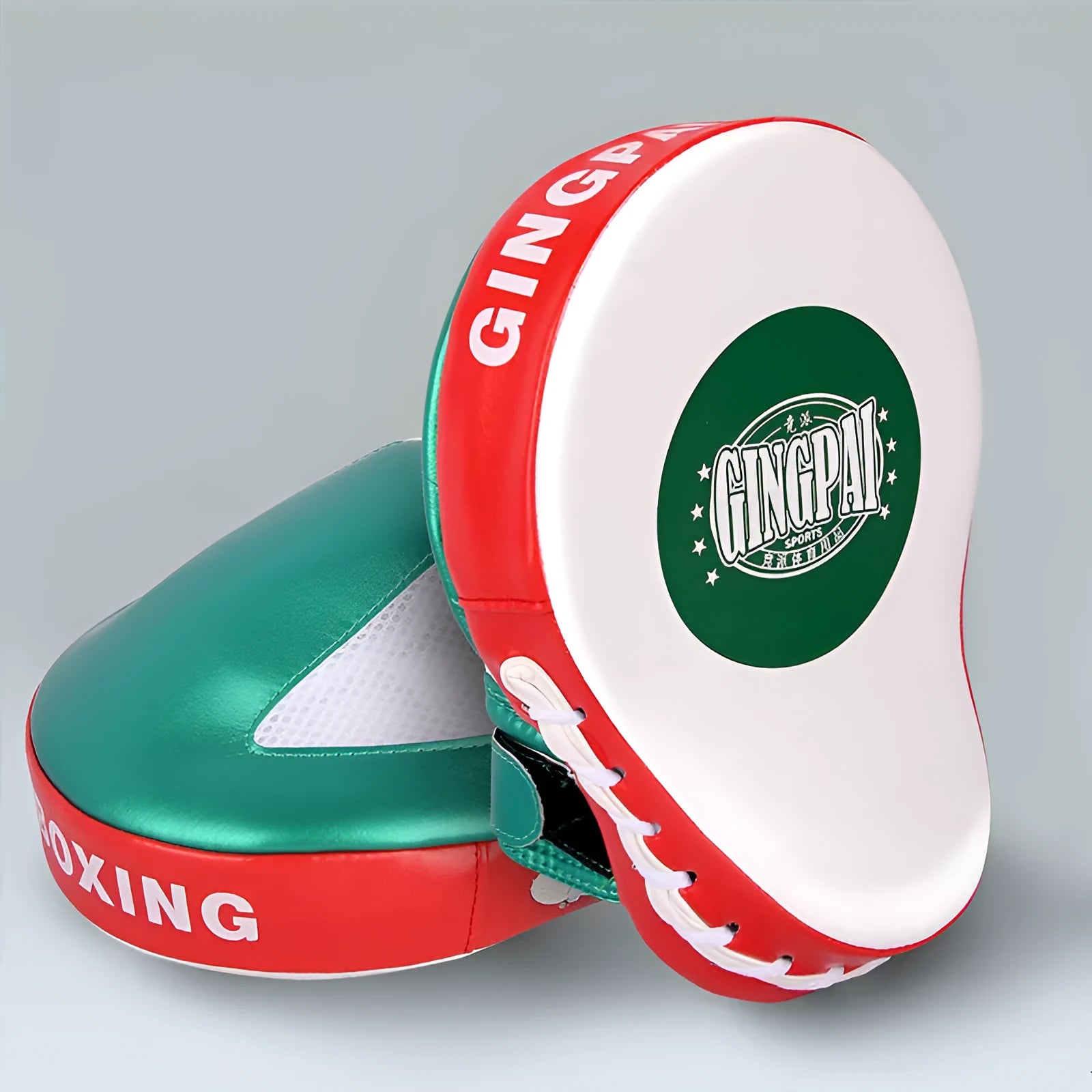 Vertical golden and green portable boxer sanda baffle target for martial arts training