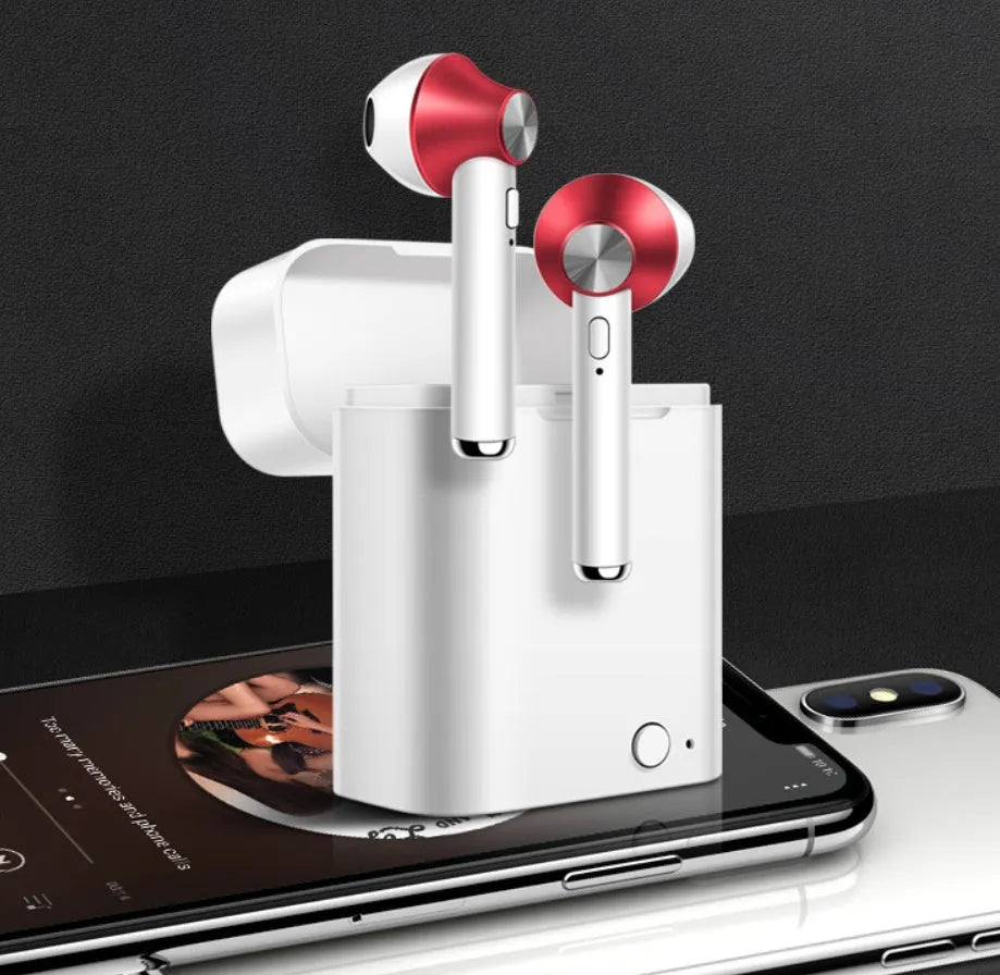 Sports Bluetooth wireless headset in black, silver, gold, red or rose gold colours with earbud design