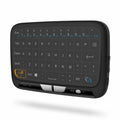 Mini H18 black wireless keyboard with touchpad and USB dongle for Android TV box and notebook