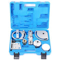 Carbon steel Volvo and Land Rover engine timing tool set with 8 pieces for camshaft alignment.