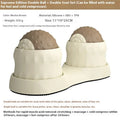 Massage ball set for cold and hot compress therapy in caramel mocha colour with double ball design