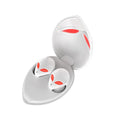 Creative Outer T8 Starman alien design Bluetooth headset with wireless charging case.