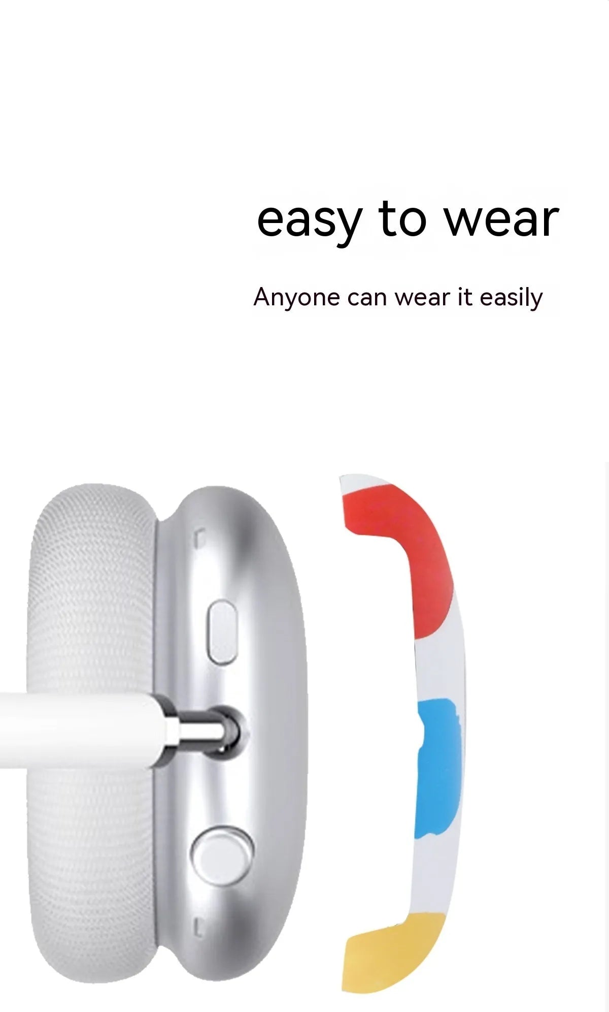 Hard protective case for AirPods Max headphones featuring a wave point pattern design.