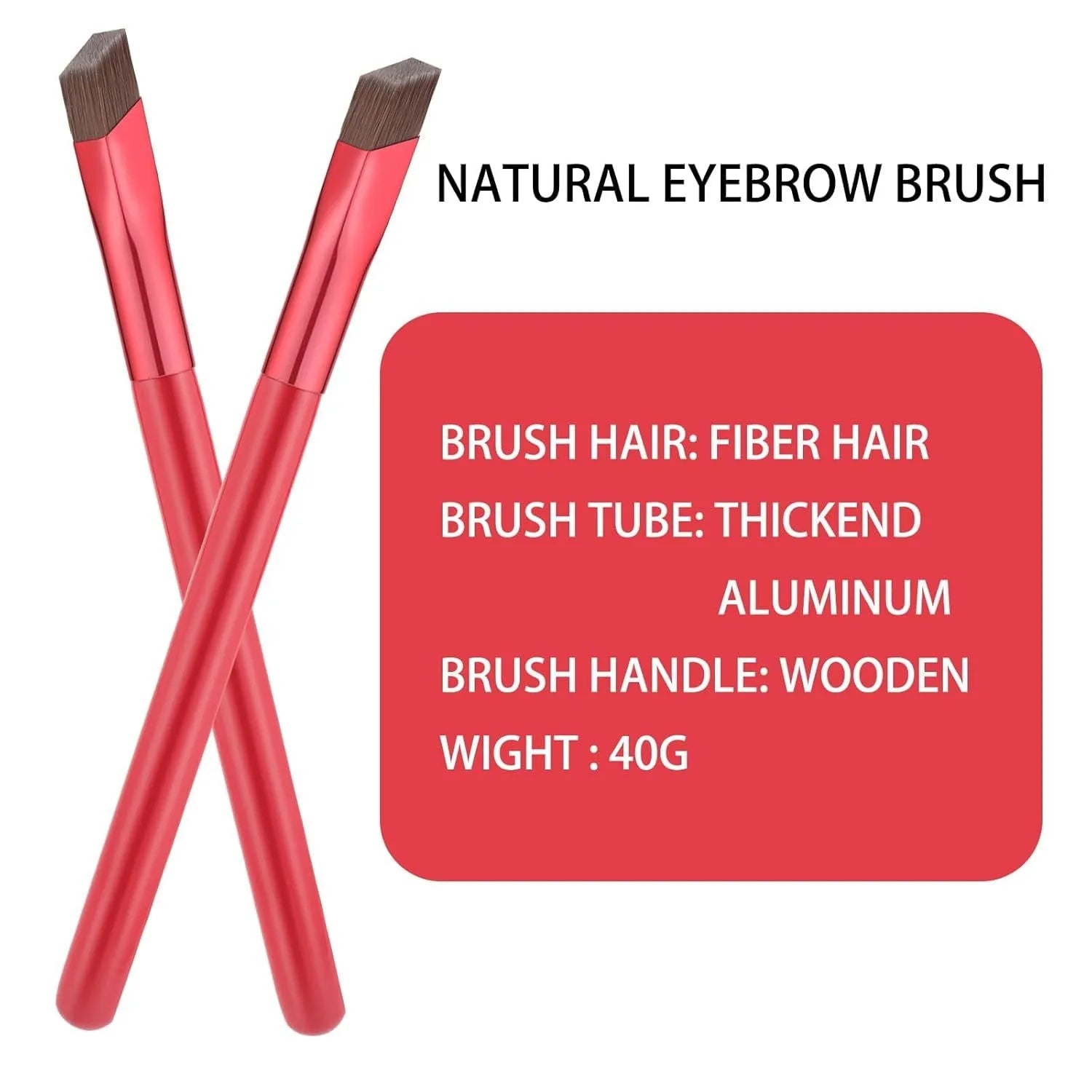 Angled eyebrow stamp brush with square design for precision brow filling and multi-function makeup application