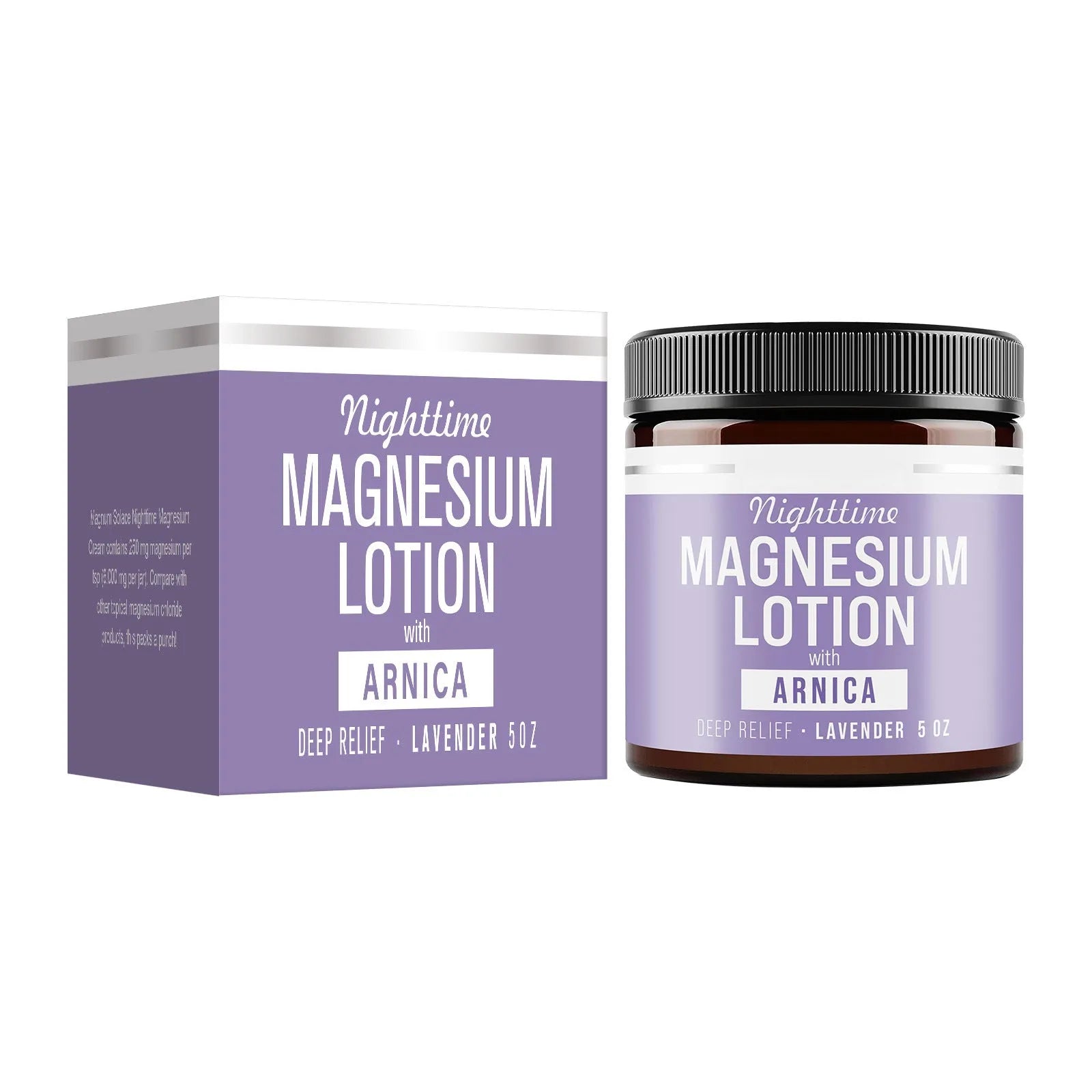 Magnesium body butter cream in 150ml jar with shea butter and grape seed oil