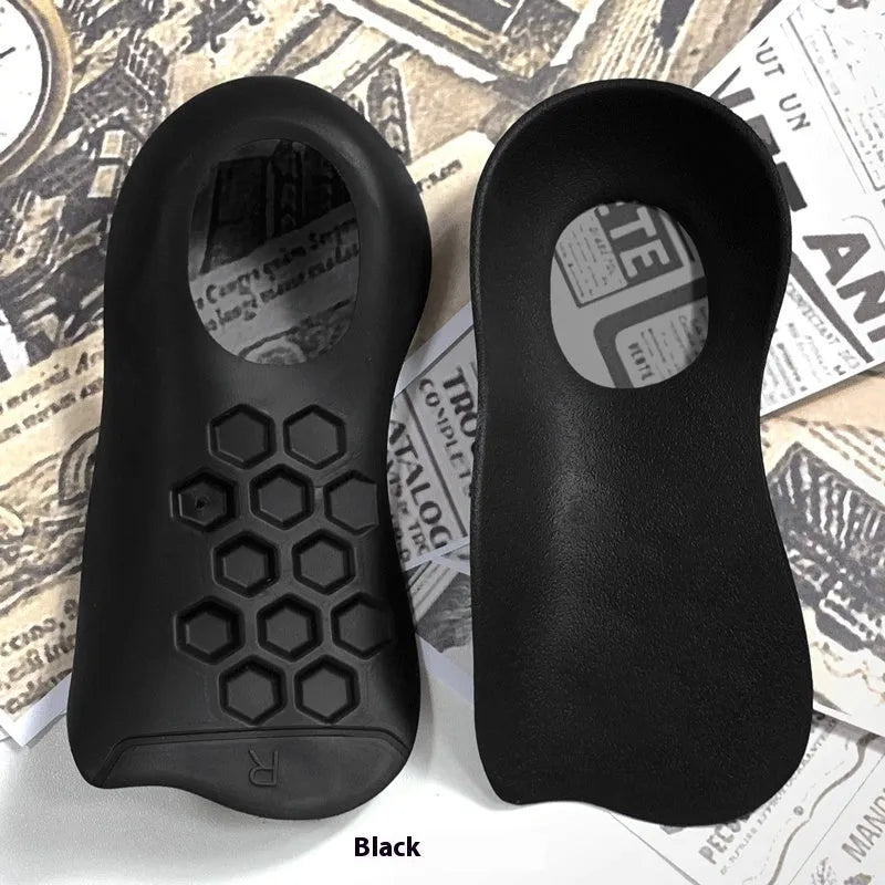 TPR arch support insoles for varus correction in white, black and skin colours