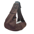 Folding cat carrier backpack shown in blue with large mesh ventilation windows and adjustable shoulder straps