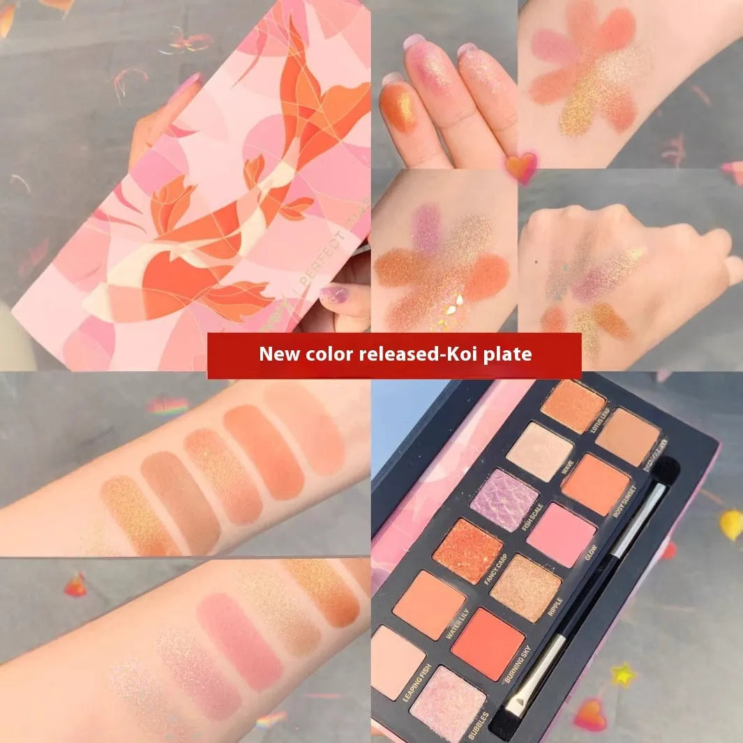 Twelve-colour animal eye shadow palette with themed designs including cat, tiger, fox and leopard patterns