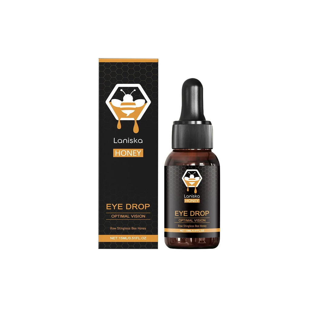 15ml bottle of honey eye drops with dropper for relieving dry eyes and fatigue