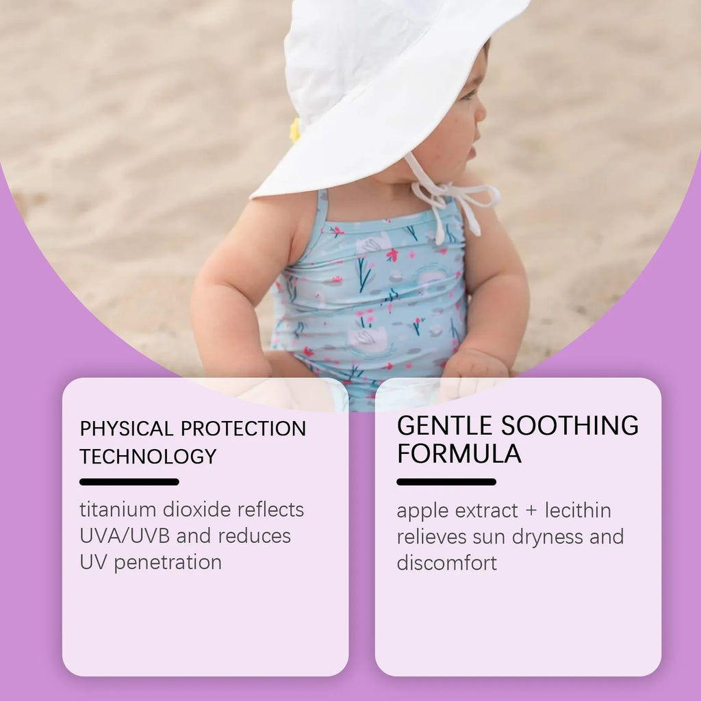 SPF50+ PA++++ sunscreen cream 50g tube with titanium dioxide and apple extract