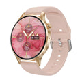Women's smart sports watch with heart rate monitoring and NFC, silver finish, 1.30 inch screen on wrist
