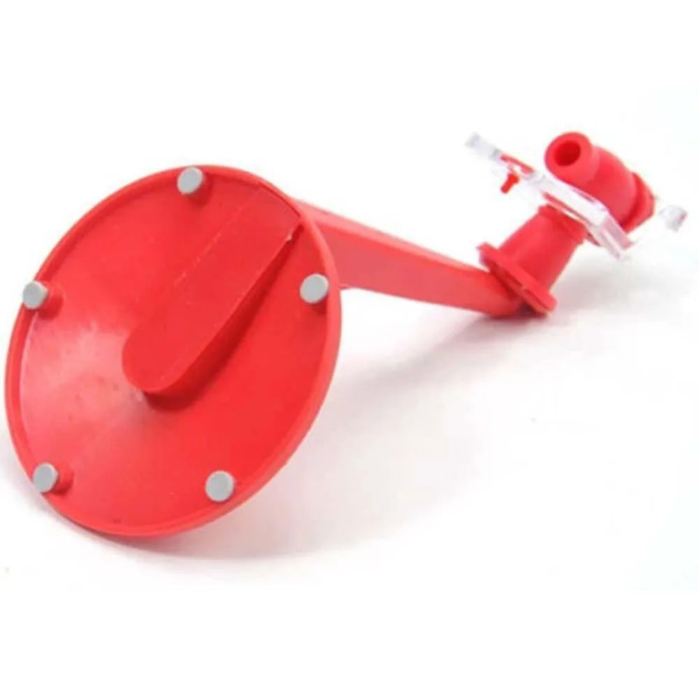 Red Magic Tap soda dispenser attached to inverted 2-litre bottle for push-button drink serving