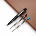 Black Baozhu full metal pocket pen with 0.7mm refill and two spare refills