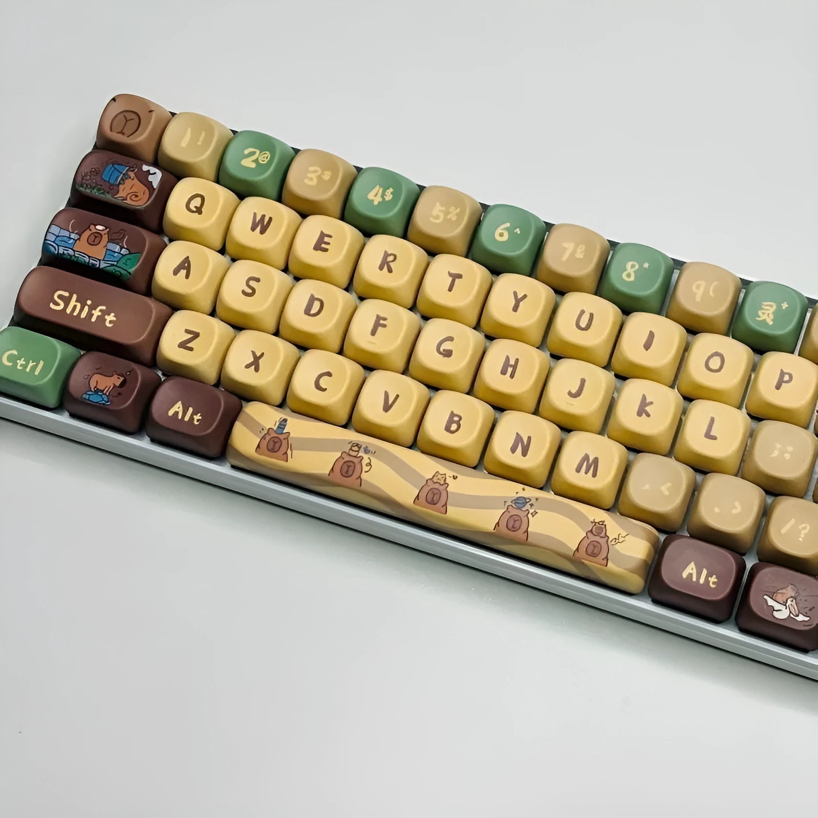 MOA Girl anime themed mechanical keyboard keycap set with 130 tall profile ABS keys
