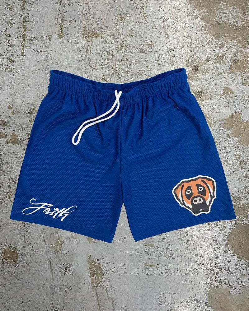 Men's quick-drying digital print beach shorts in loose fit, shown in one of ten available colour patterns.