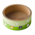 Large round cat scratch board with deepening pit design in corrugated paper