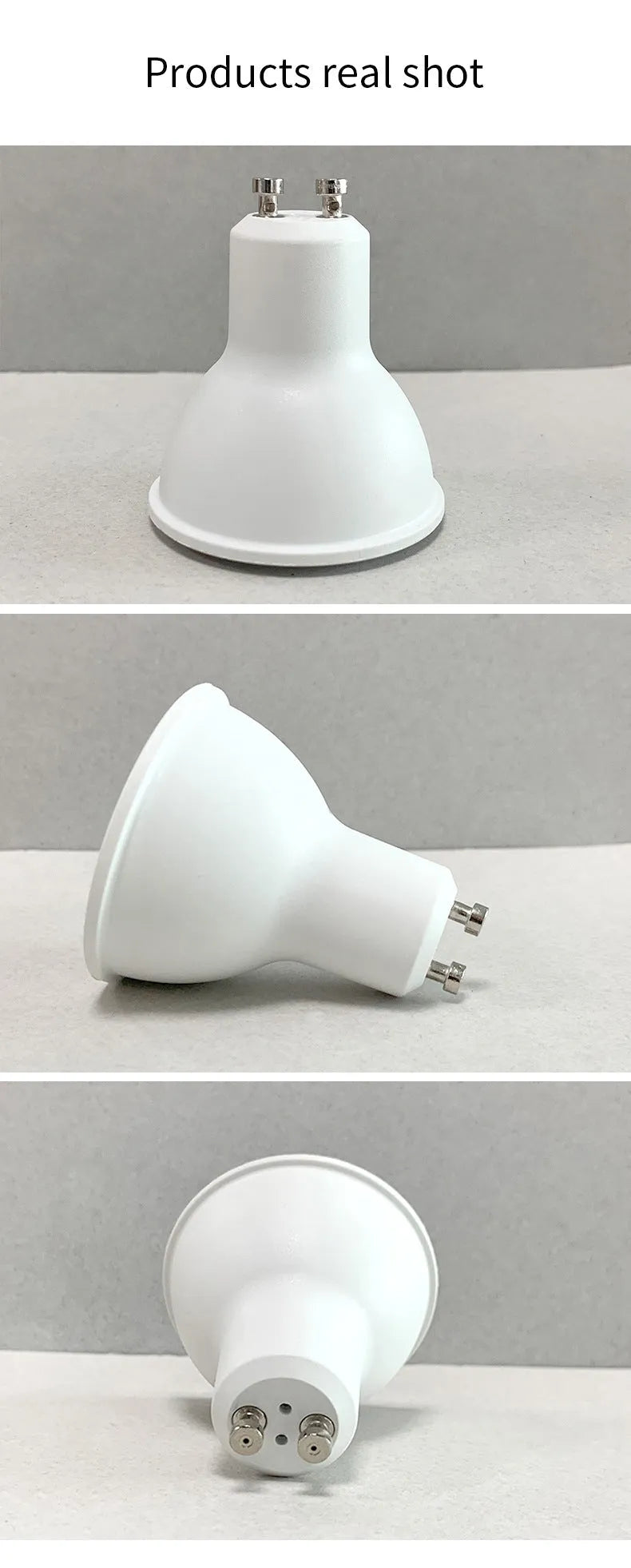 White GU10 smart LED spotlight with RGBCCT colour and wifi voice control
