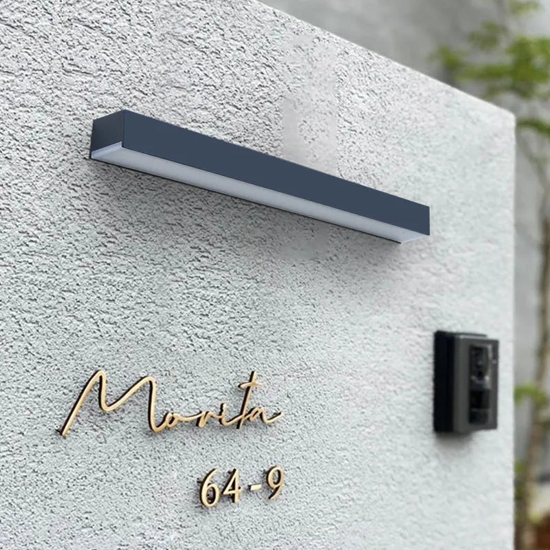 Solar outdoor wall lamp with black ABS plastic shell and IP65 waterproof rating