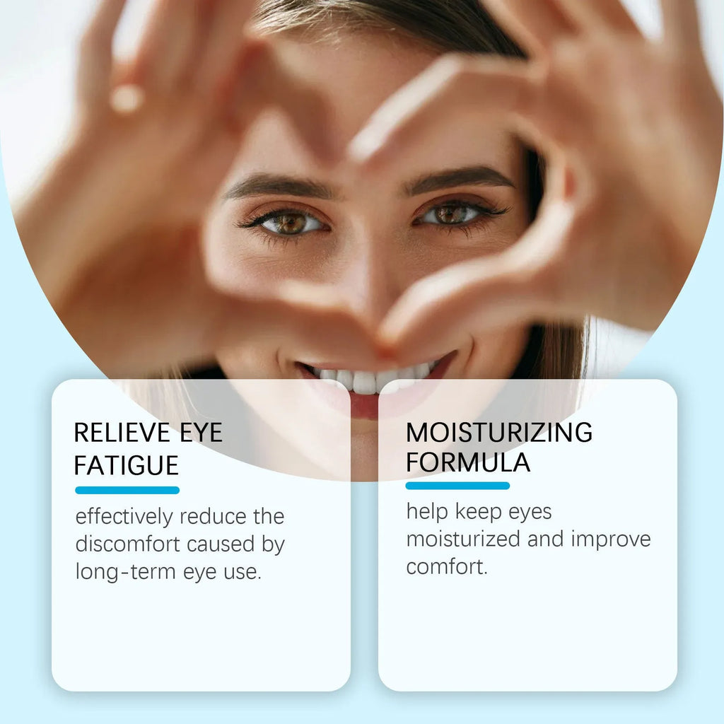 15ml bottle of moisturising eye drops with mint leaf and sodium hyaluronate for dry eyes