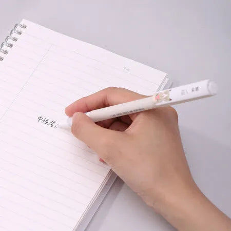 Black gel pen full needle tube with plastic shell for office stationery signature use
