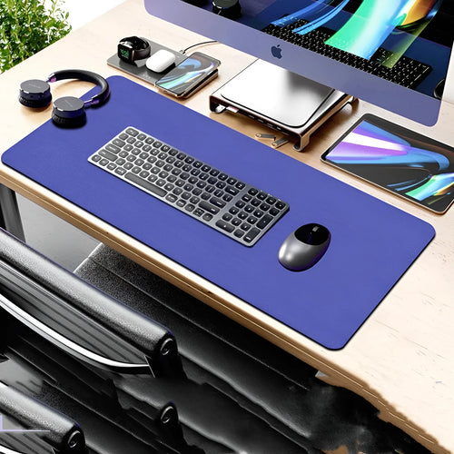 15W fast charging mouse pad with wireless charging desk mat in PU colour changing leather, 818x388mm