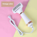 Pet hair dryer and comb grooming tool for dogs and cats with adjustable airflow and temperature settings