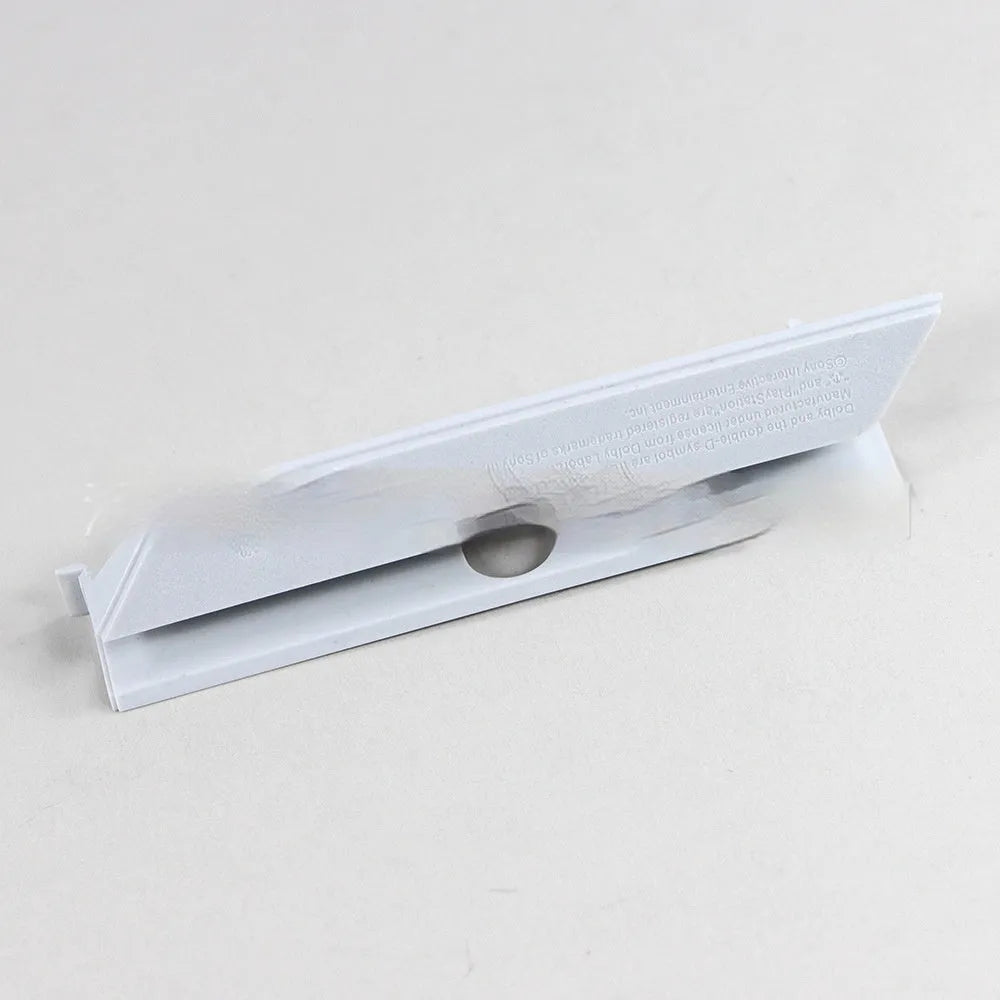 Black plastic hard drive cover for PC case airflow management as baffle bin component