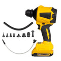 Yellow cordless dust gun with 680W power rating for office and household cleaning applications