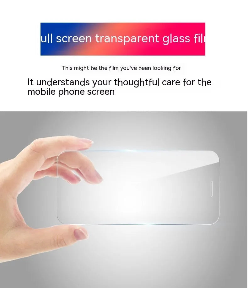 HD tempered glass screen protector for Samsung mobile phones on a display