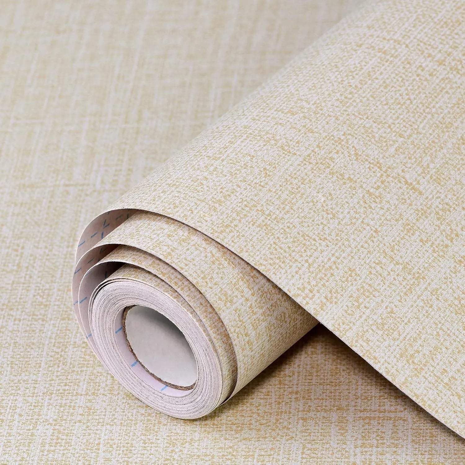 Linen texture self-adhesive wallpaper roll in modern simplicity style for wall renovation