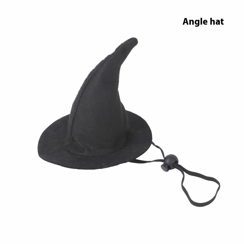 Halloween cat hat in pumpkin smiling face design made from soft cloth with embossed detailing