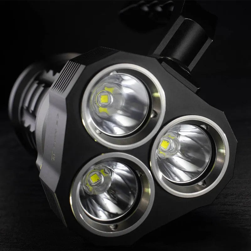 Aluminium diving tube flashlight with 350+ lumen brightness for outdoor activities