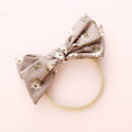 Children's fabric hair band with bow shape and Snow White princess print design