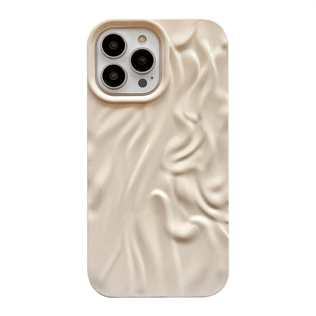 Solid colour water ripple silicone case for iPhone on a white background.