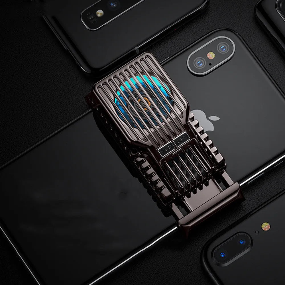 Mobile phone radiator cooling accessory with adjustable clip for 4-7 inch smartphones