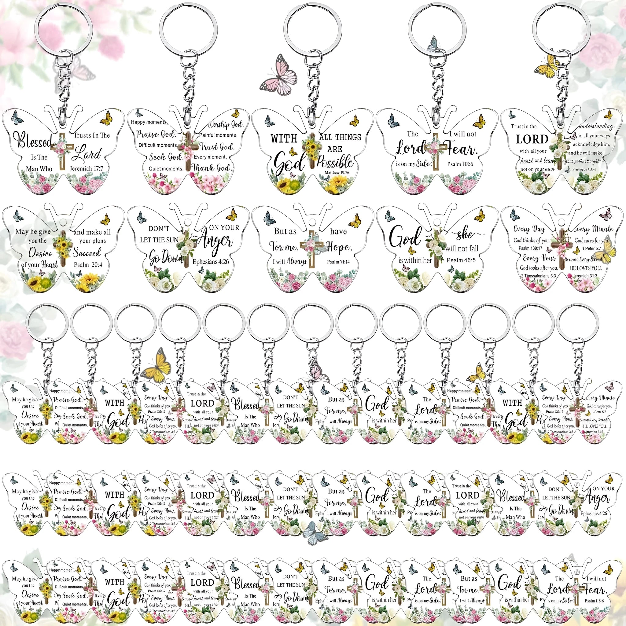Acrylic key pendants for Easter Halloween and Christmas with high transparency for decorative use