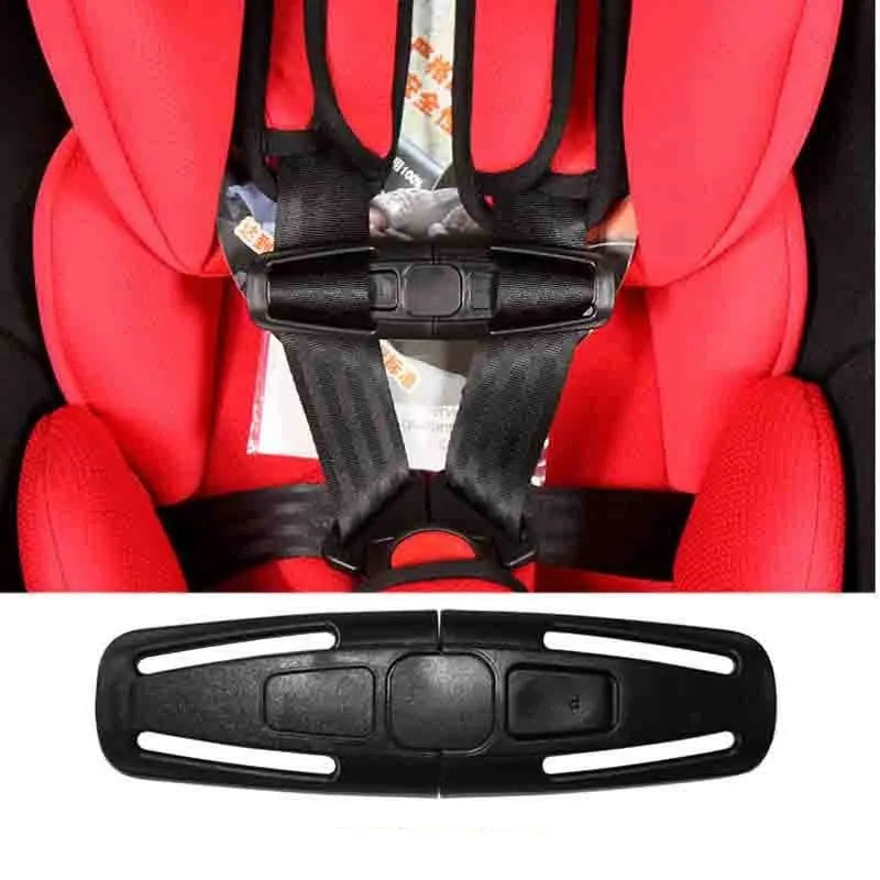Black nylon seat belt buckle clip for child car seat harness